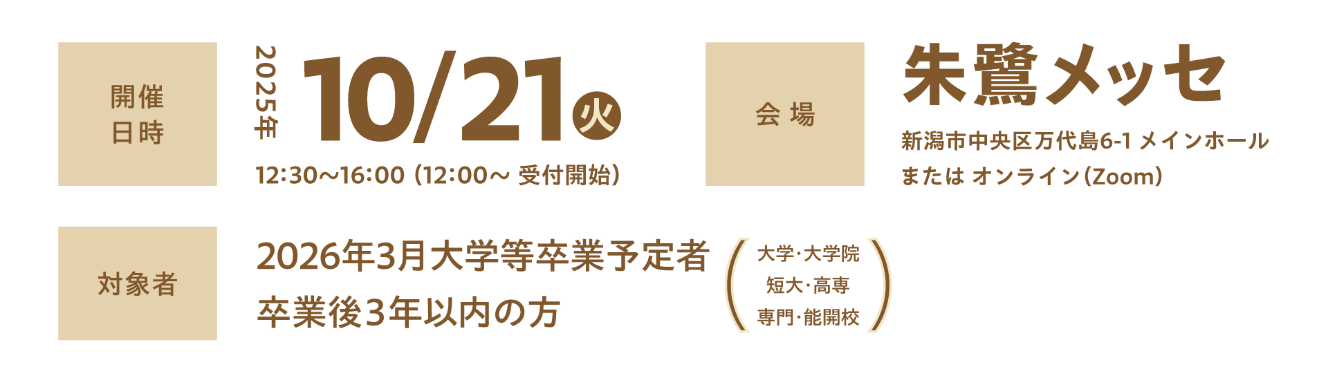 日時会場